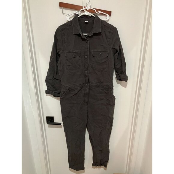Old Navy Women's Long Sleeve Denim Jumpsuit, Gray, Medium - Picture 1 of 3